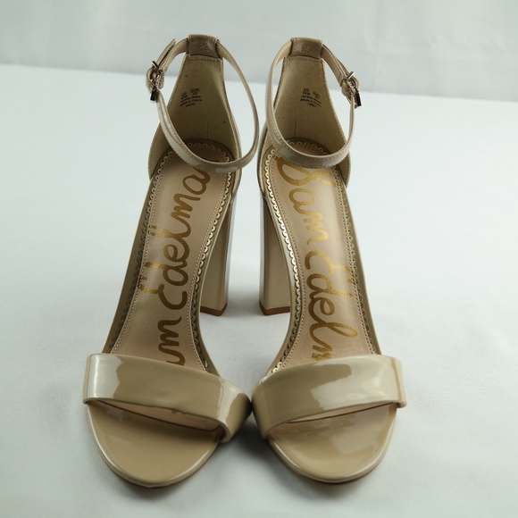 Sam Edelman Yaro Dress Sandals Sz 10 Nude Patent - Picture 3 of 7
